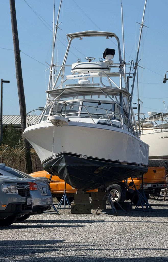 front view of fishing boat