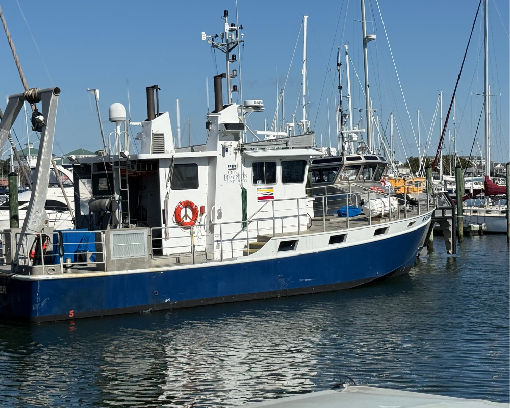 Old Dominion University boat in Cobb's Marina
